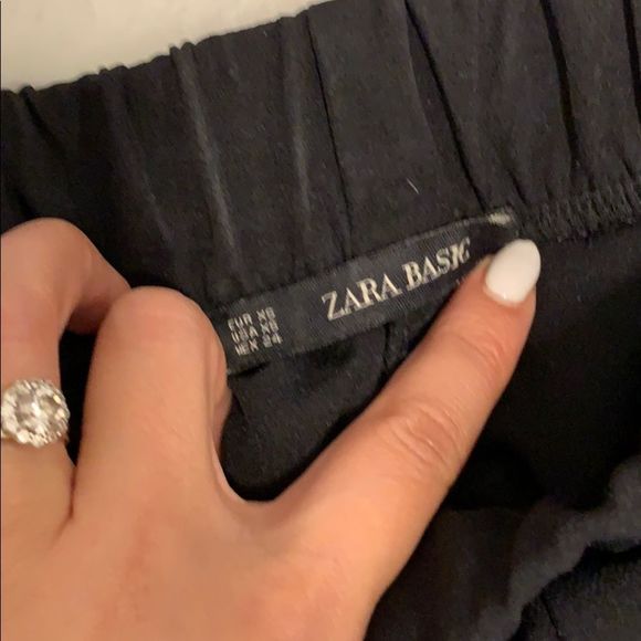 Zara black with pink side stripe jogger pants XS - Picture 7 of 7